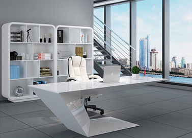 Китай Элегантная форма офисной мебели менеджера творческая особенная с белой краской выпечки поставщик
