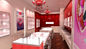 Пинк/красный запирая витринный шкаф ювелирных изделий для дизайна интерьера магазина украшений поставщик