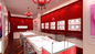 Пинк/красный запирая витринный шкаф ювелирных изделий для дизайна интерьера магазина украшений поставщик