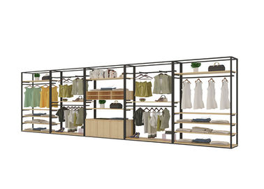 Китай Ретро восхитительная витрина дисплея одежды с стальной деревянной структурой комбинации поставщик