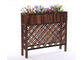 Полка цветка формы сетки балкона деревянная, загородка красочной деревянной стойки завода антисептиковая деревянная поставщик