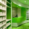 Модный шкаф дисплея фармации, зеленая розничная фармация включая Мулти комбинацию в набор отложенных изменений поставщик